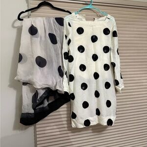 Zara Shajahan 3 pc suit polka dot farshi shalwar